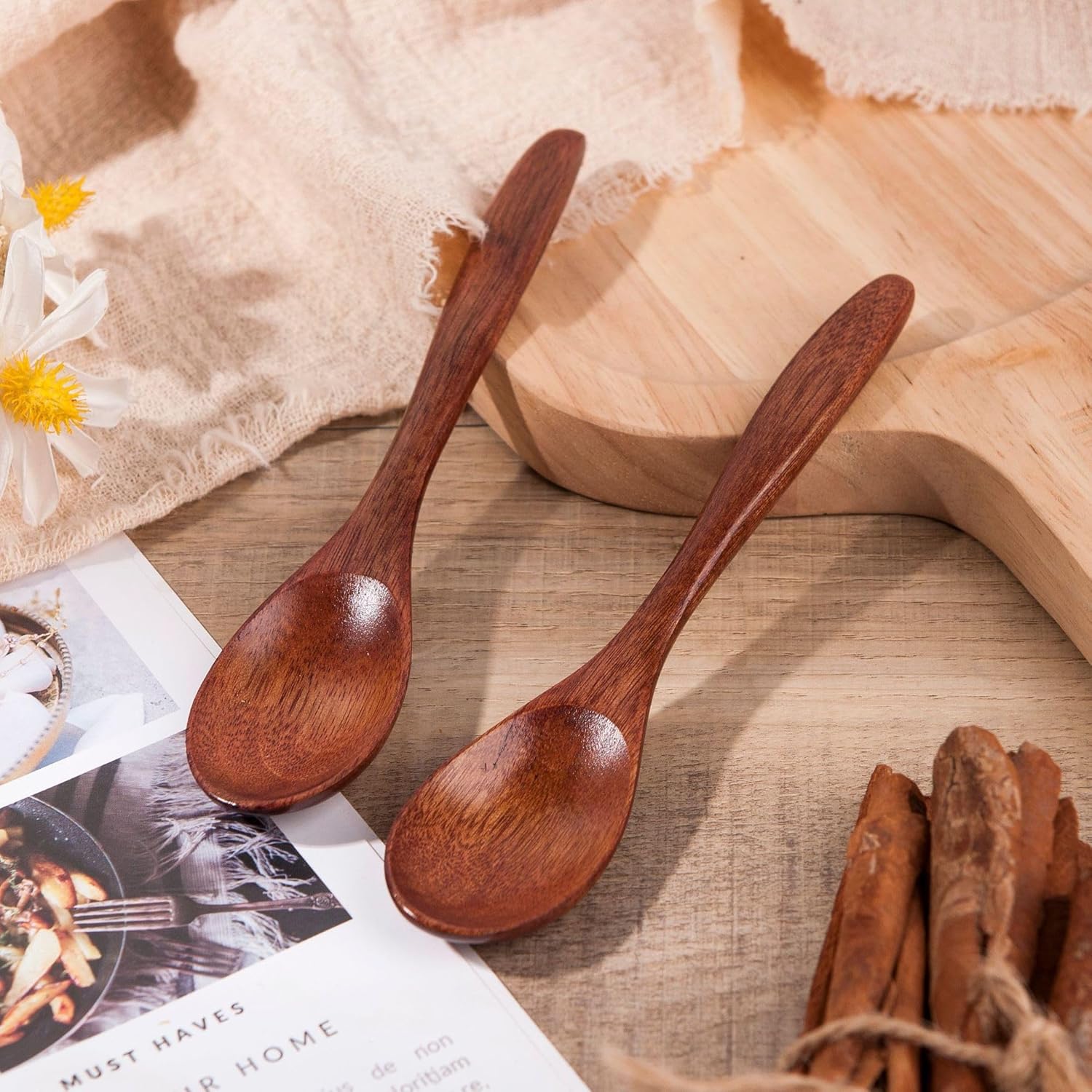 AffirmaTea Wooden Spoons 6pcs Set