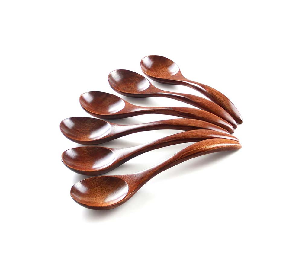 AffirmaTea Wooden Spoons 6pcs Set